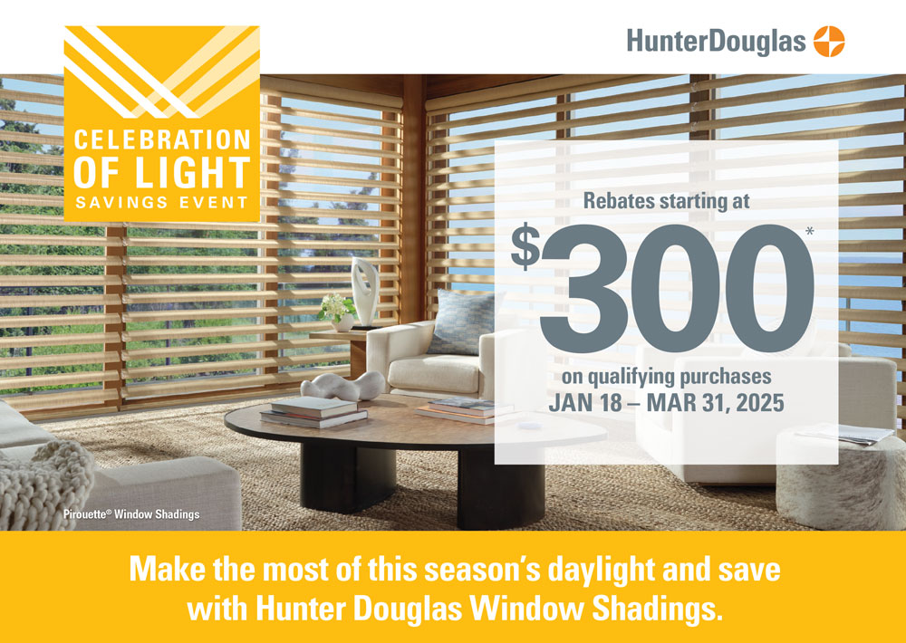 Celebration of Light Hunter Douglas Rebate Savings